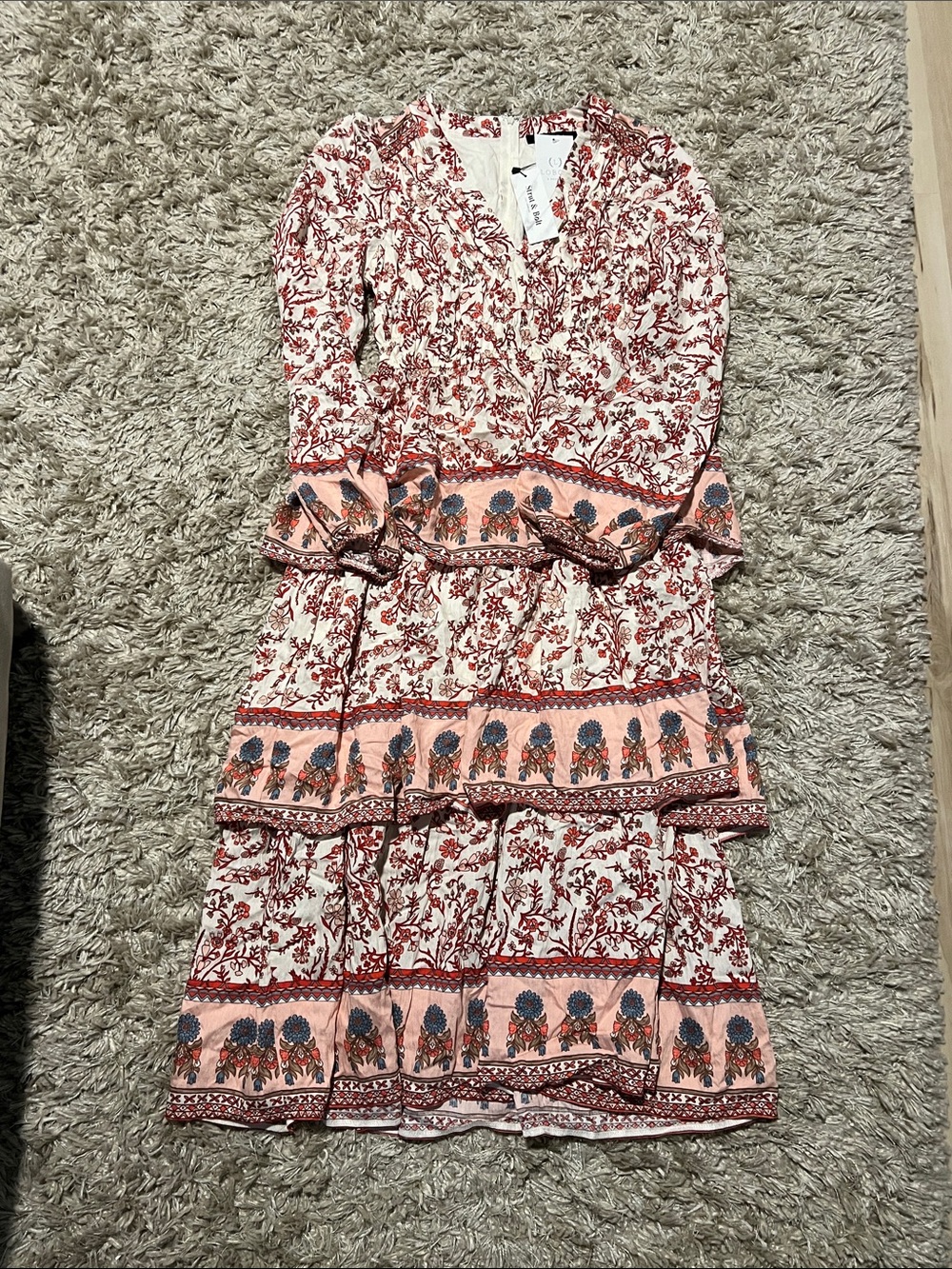 Strut & Bolt Border Print Midi Dress - Picture 4 of 5